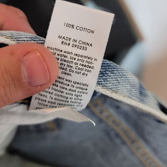 NWT- PACSUN Two-Tone Distressed High Waisted Straight Leg Jeans - Picture 12 of 13